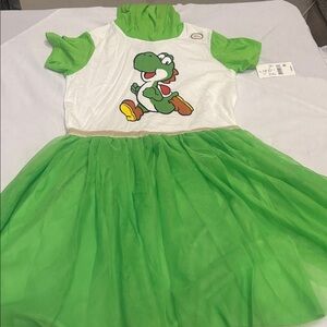 Nintendo Green Yoshi Tutu Dress Costume
